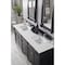 James Martin Vanities Brittany 72in Double Vanity, Black Onyx w/ 3 CM Eternal Jasmine Pearl Quartz Top 650-V72-BKO-3EJP - alternate 5